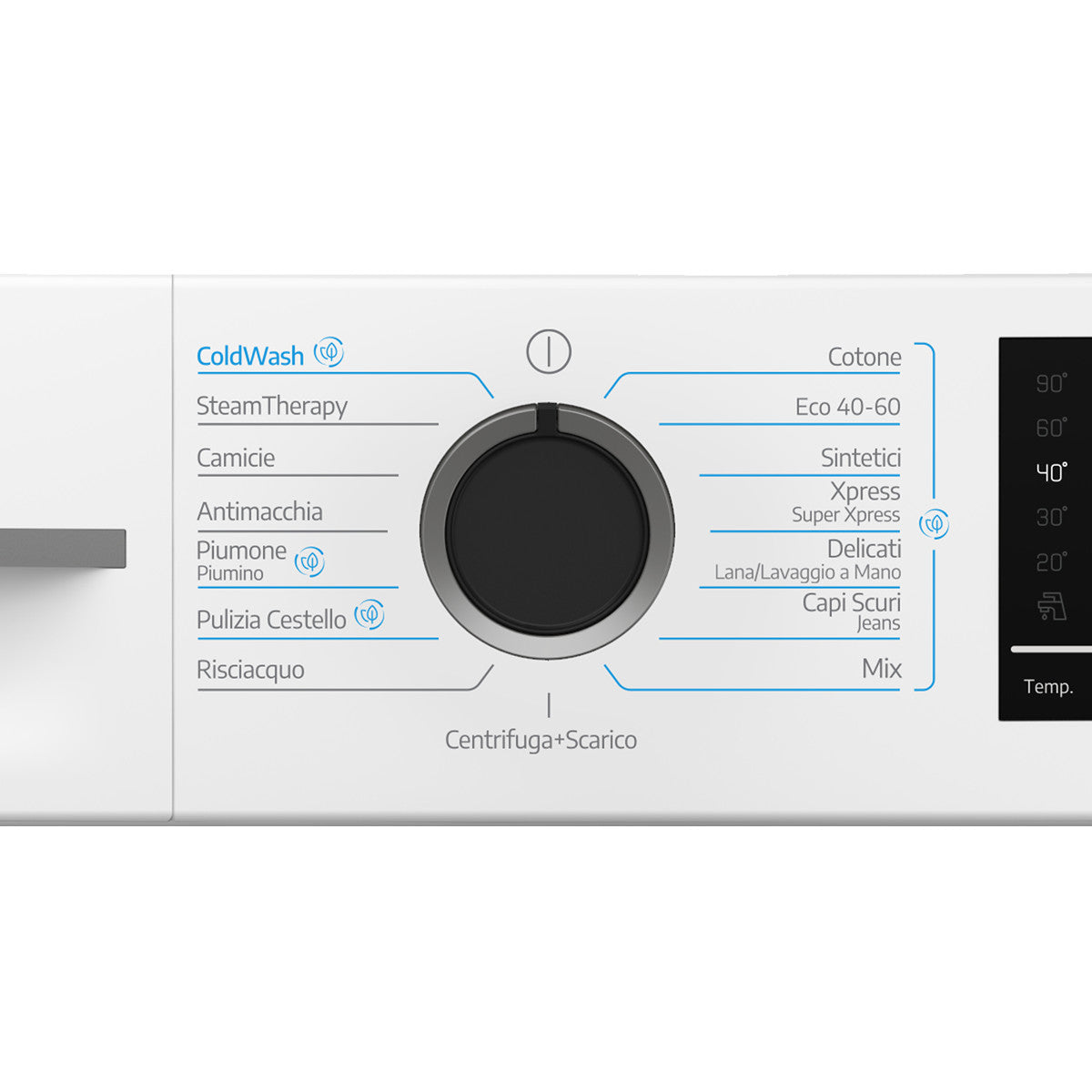 Beko b300 BMWT31241A: Lavatrice 12kg, Classe A, 1400giri, linea estetica NX, motore ProSmart Inverter, Display Touch, oblò nero, tecnologia EnergySpin , tecnologia a vapore SteamCure
