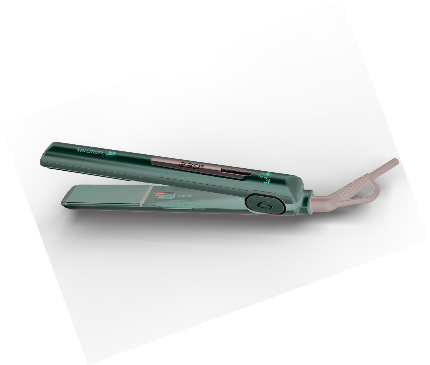 GA.MA Piastra Keration Startlight Digital: Tecnologia che preserva la keratina dei capelli, tecnologia 3D Therapy Ultra Ion, effetto anti crespo, ideale per look ricci e lisci, riscaldamento rapido, trafile basculanti, temperatura regolabile, autospe...