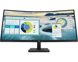 HP P34hc G4 WQHD USB-C Curved Monitor Monitor PC 86,4 cm (34pollici) 3440 x 1440 Pixel Quad HD LED Nero