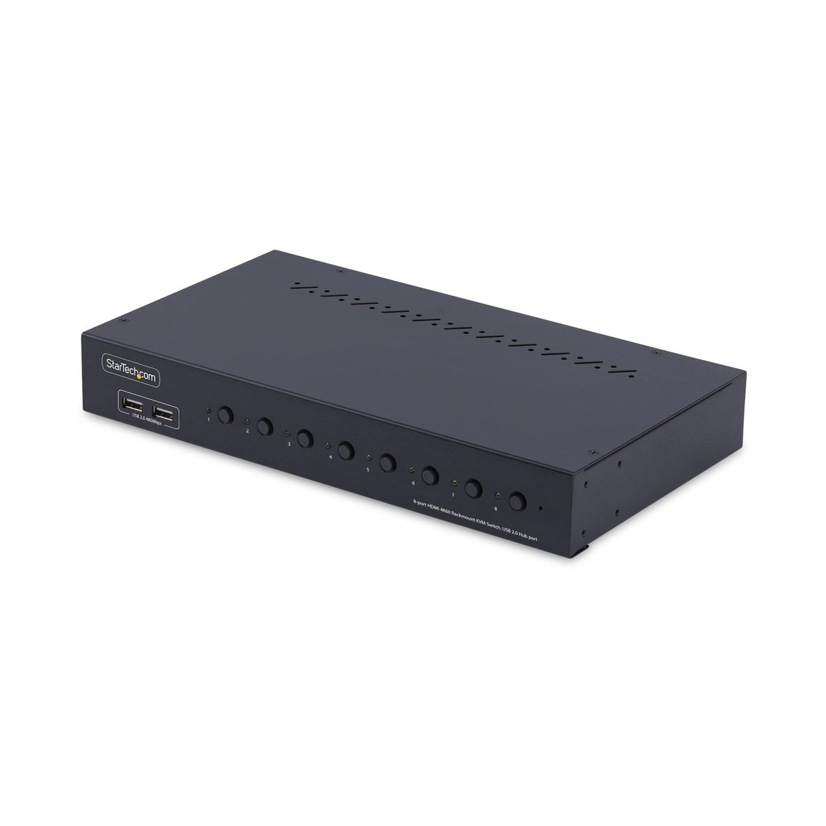 StarTech.com KVM Switch HDMI a 8 Porte con Kit Rack da 1U, 4K 60Hz HDMI 2.0, hub USB a 4 Porte, Commutazione con Tasti a Scelta Rapida, Indipendente dal SO, TAA