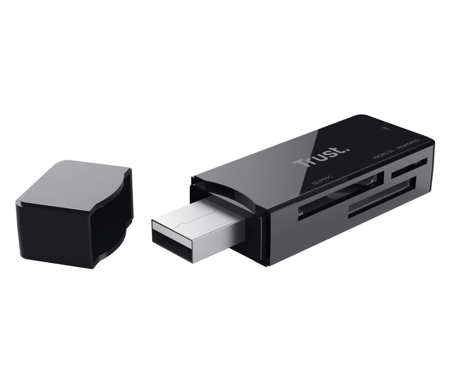 Trust Nanga 21935-TRT Lettore Usb 3.1 di Scheda ad Alta Velocita' Nero