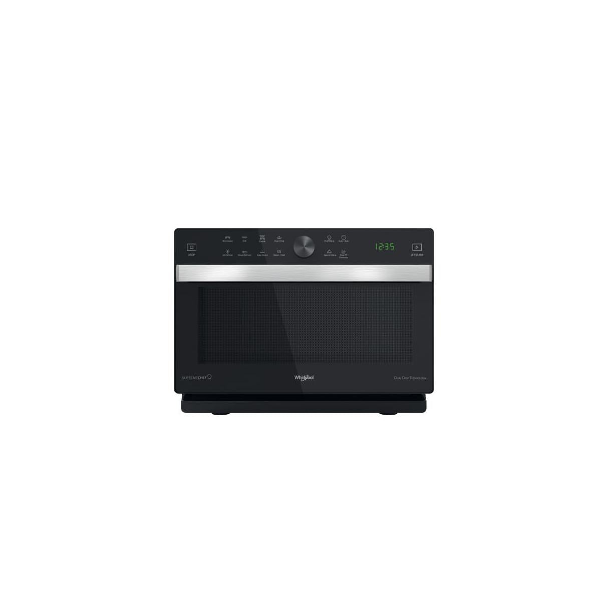Whirlpool Supreme Chef MWP 337 SB Superficie piana Microonde con grill 33 L 900 W Nero, Argento