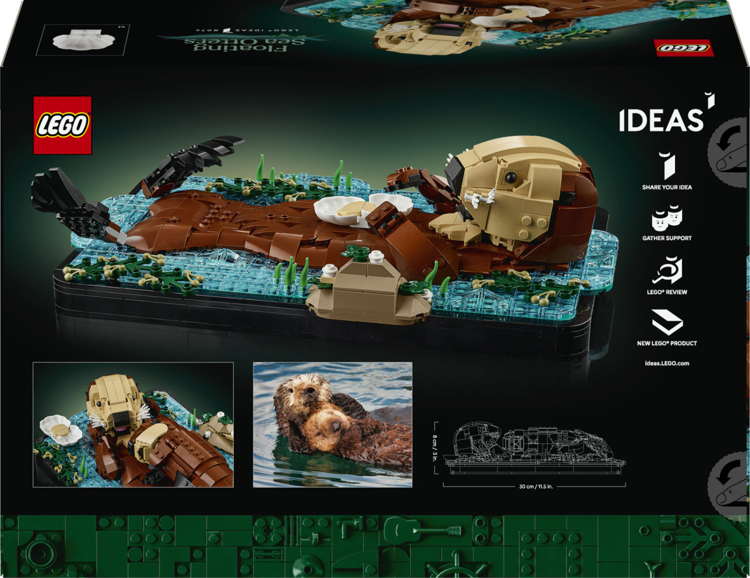 LEGO Ideas Floating Sea Otters 21366 Bausatz für Erwachsene 1234 Teile