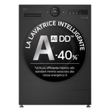 LG F4X7013TBB Lavatrice 13kg AI DD Serie X7, Classe A-40 , 1400 giri, Display Easy Circle, Wi-Fi, AI Wash, TurboWash