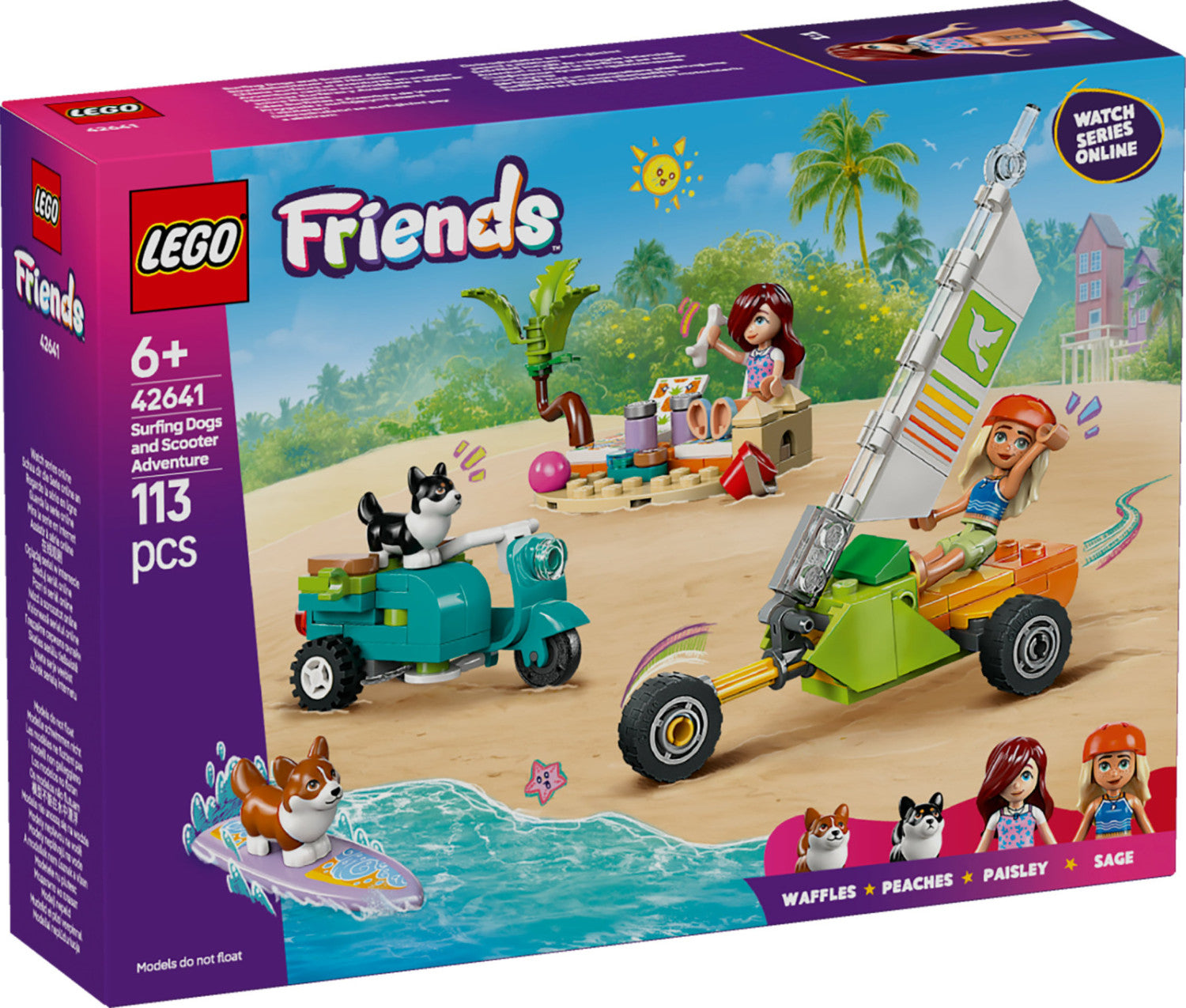 LEGO Friends Avventure Canine Su Windskate E Sidecar 42641