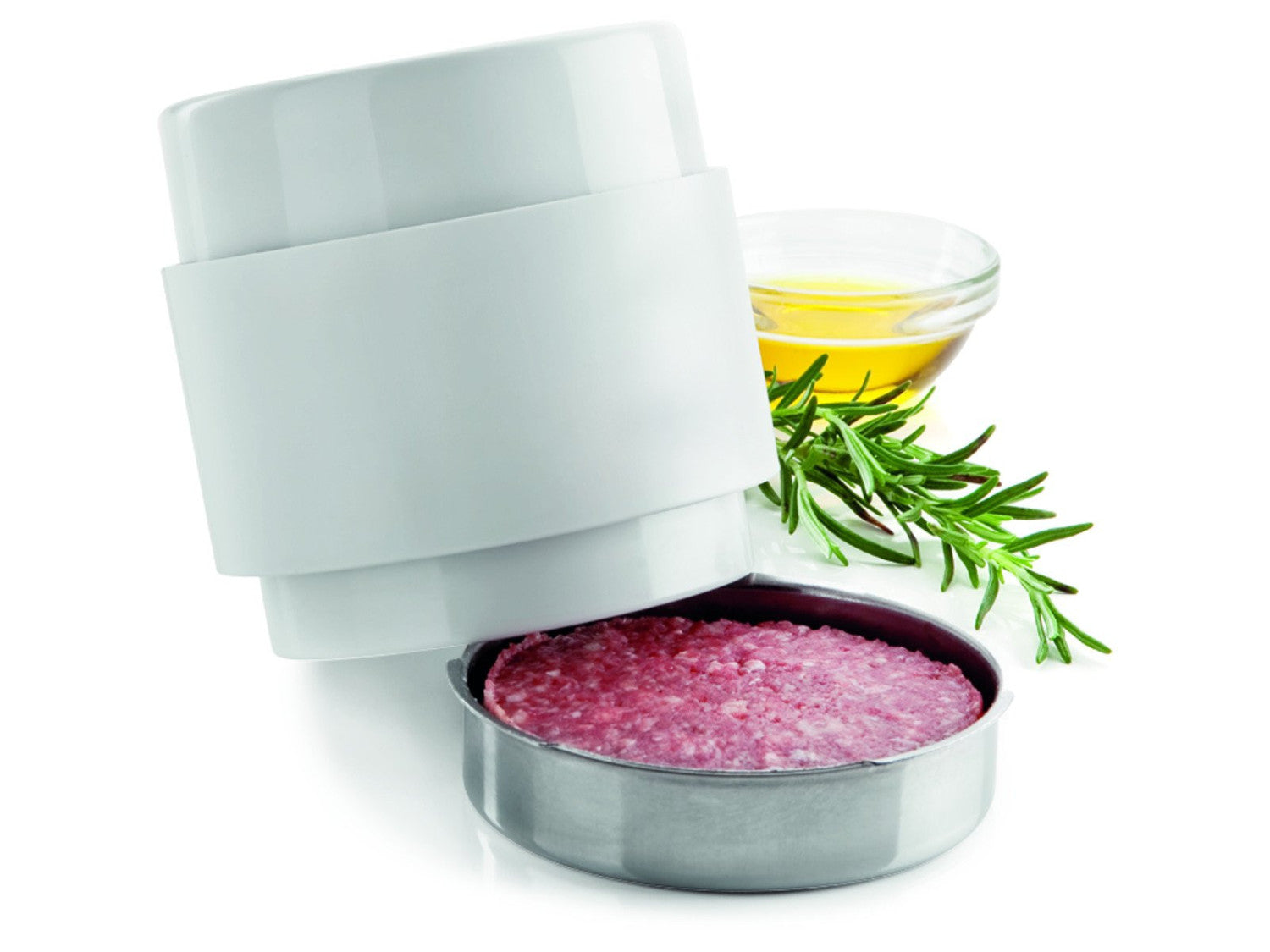 Ghidini Pressa Per Hamburger 2514 Con Contenitore In Acciaio Inox 9,5 Cm