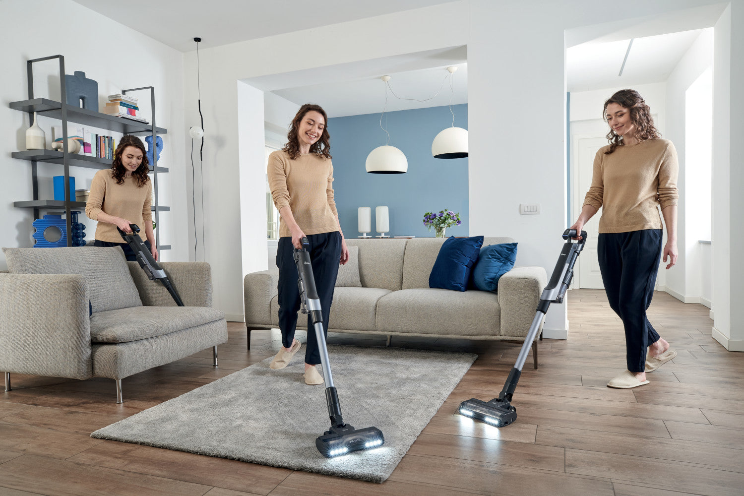Hoover HF210HP 011 Aspirapolvere elettrica Batteria Secco EPA Senza sacchetto 1 L 165 W Grigio, Quarzo metallizzato