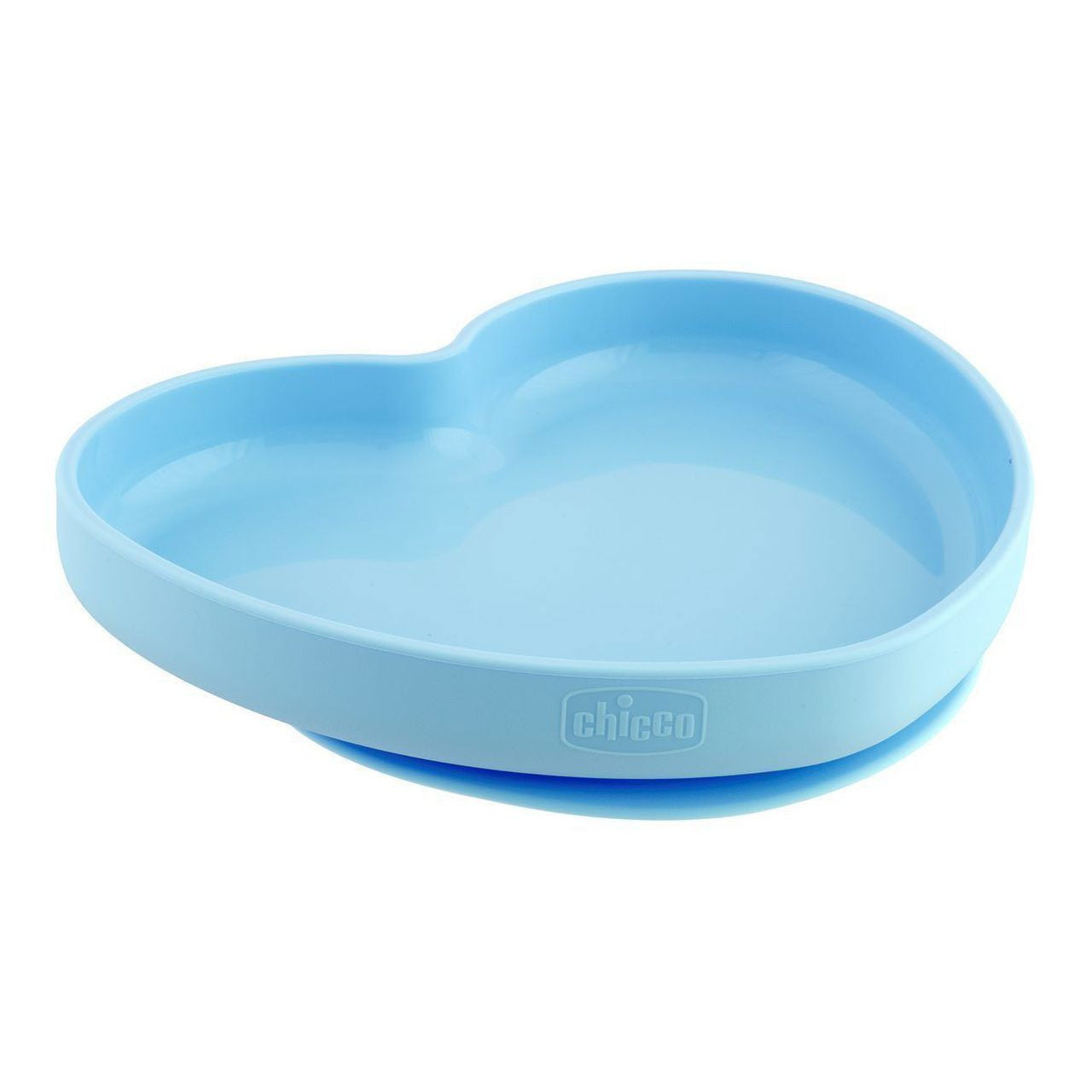 Chicco Piatto Cuore In Silicone Azzurro 9M
