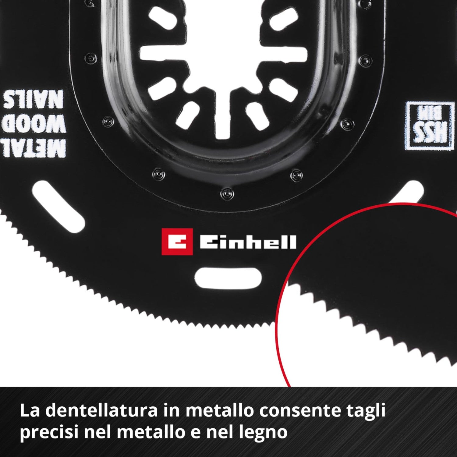 Einhell Lama Da Taglio A Tuffo Bimetallo Per Metallo E Legno Ø 88 Mm - Finitura PTFE, Cambio Rapido, Compatibile Con Multiutensili