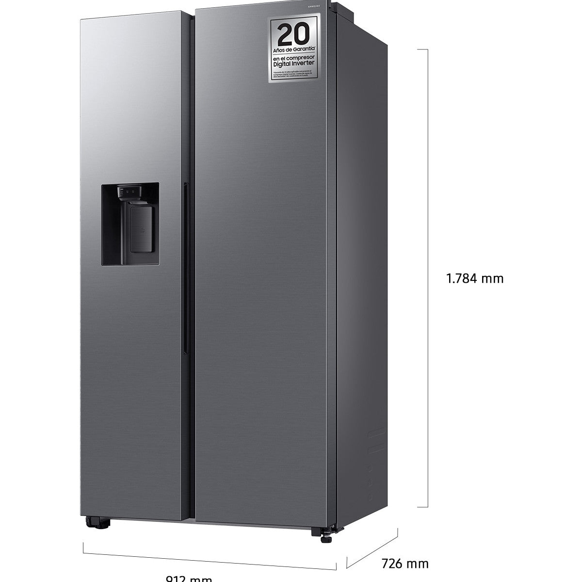 Samsung Frigorifero Side By Side 640L RS70F64KETEF Acciaio inox