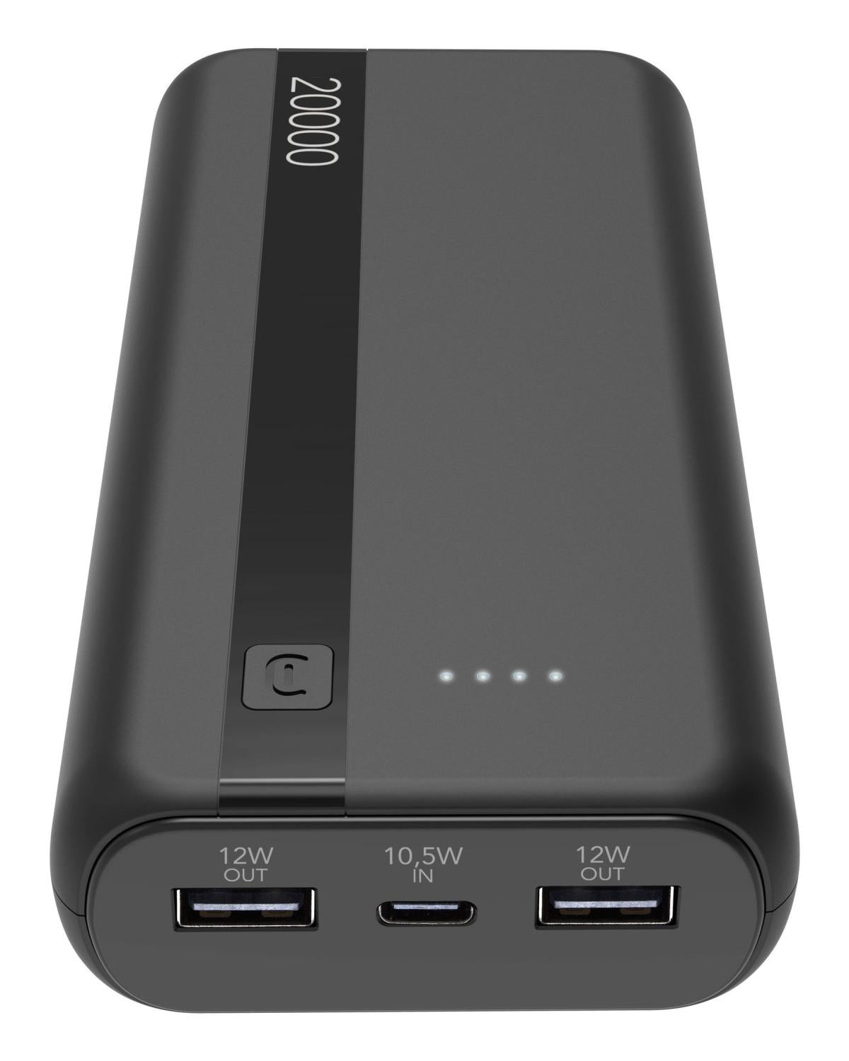 Cellularline Power Bank 20000 2 USB 12W 1 TYPE C