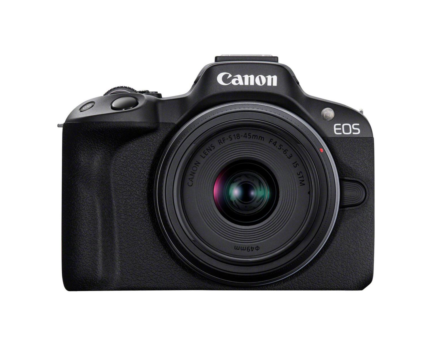 Canon EOS R50Black RF-S 18-45mm F4.5-6.3 IS STM Kit MILC 24,2 MP CMOS 6000 x 4000 Pixel Nero