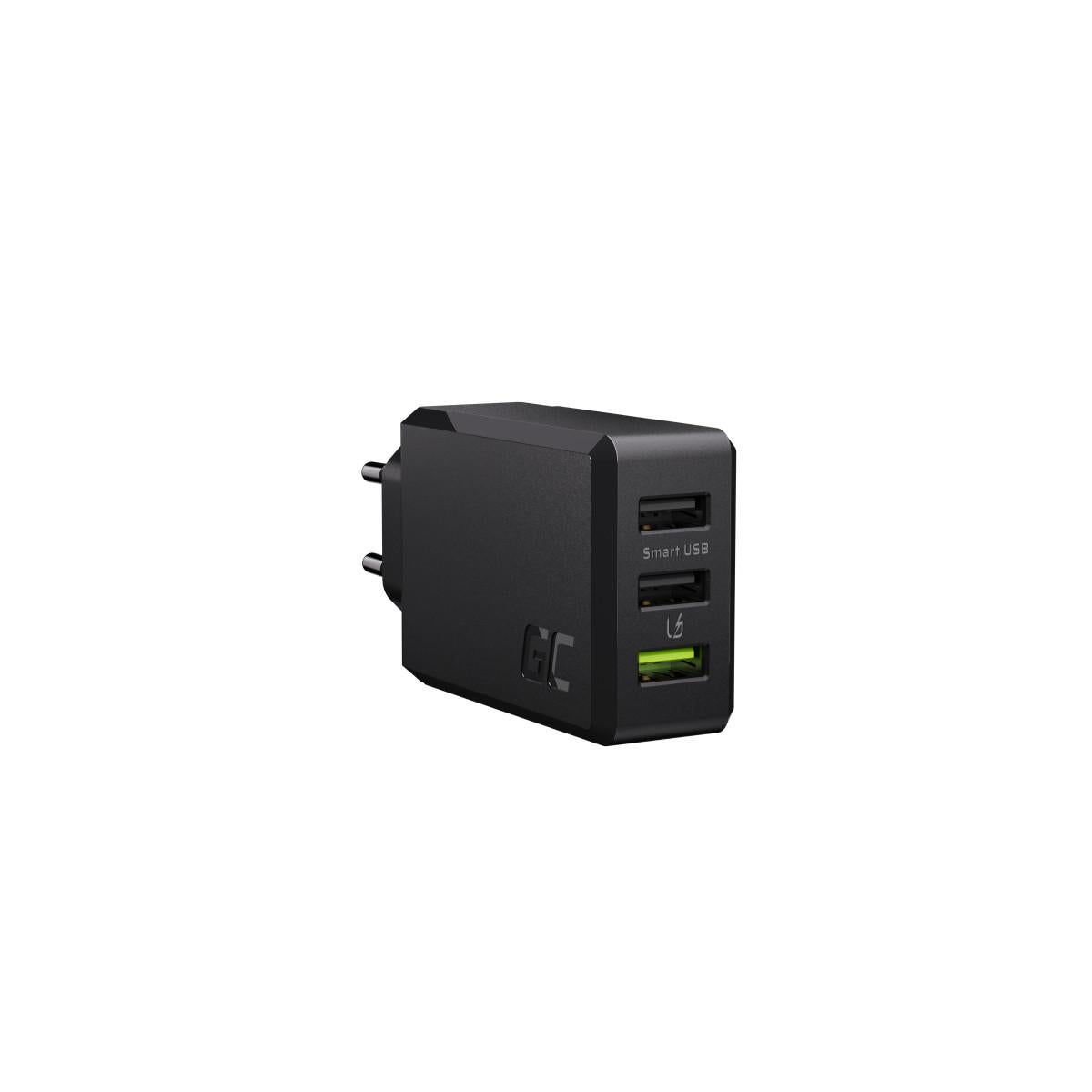 Green Cell CHARGC03 Caricabatterie per dispositivi mobili Universale Nero AC Ricarica rapida Interno
