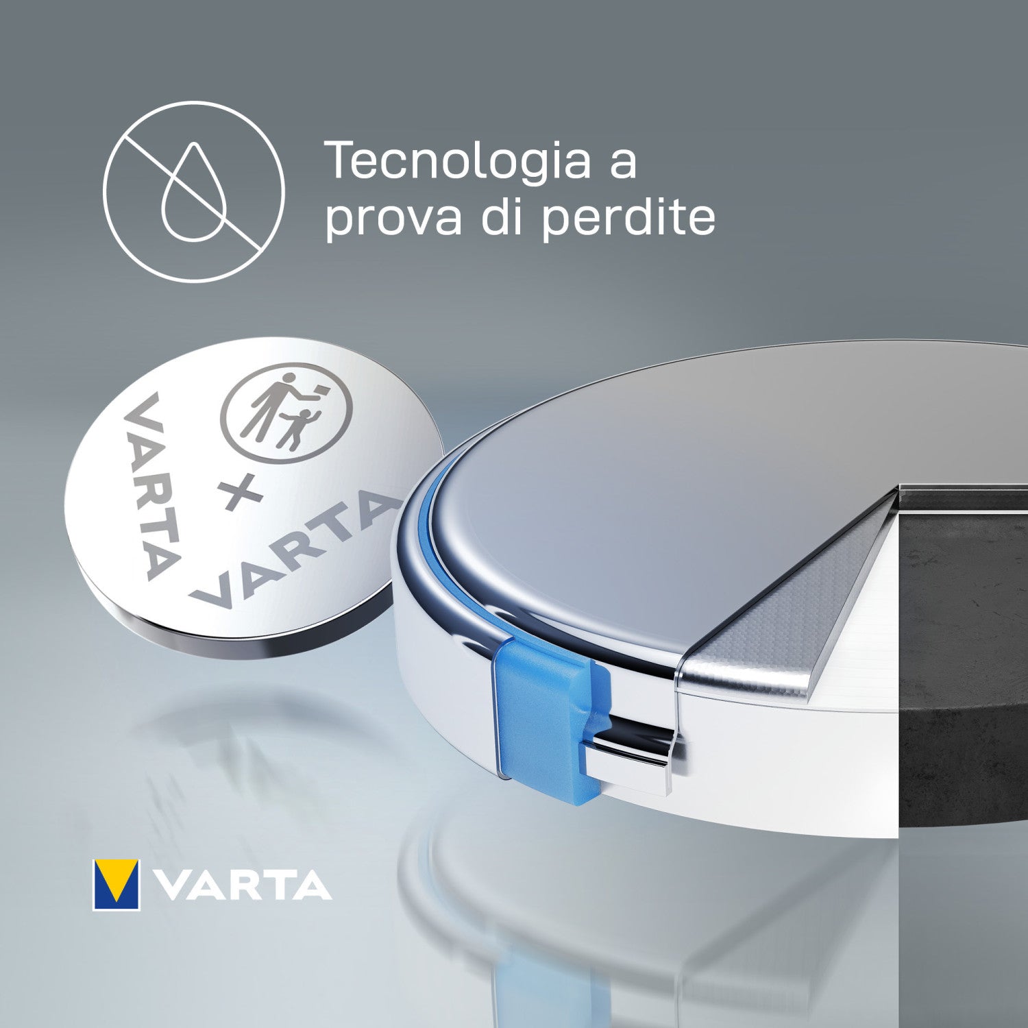 Varta 06025 Batteria Blister 2 pezzi a bottone Litio Grigia