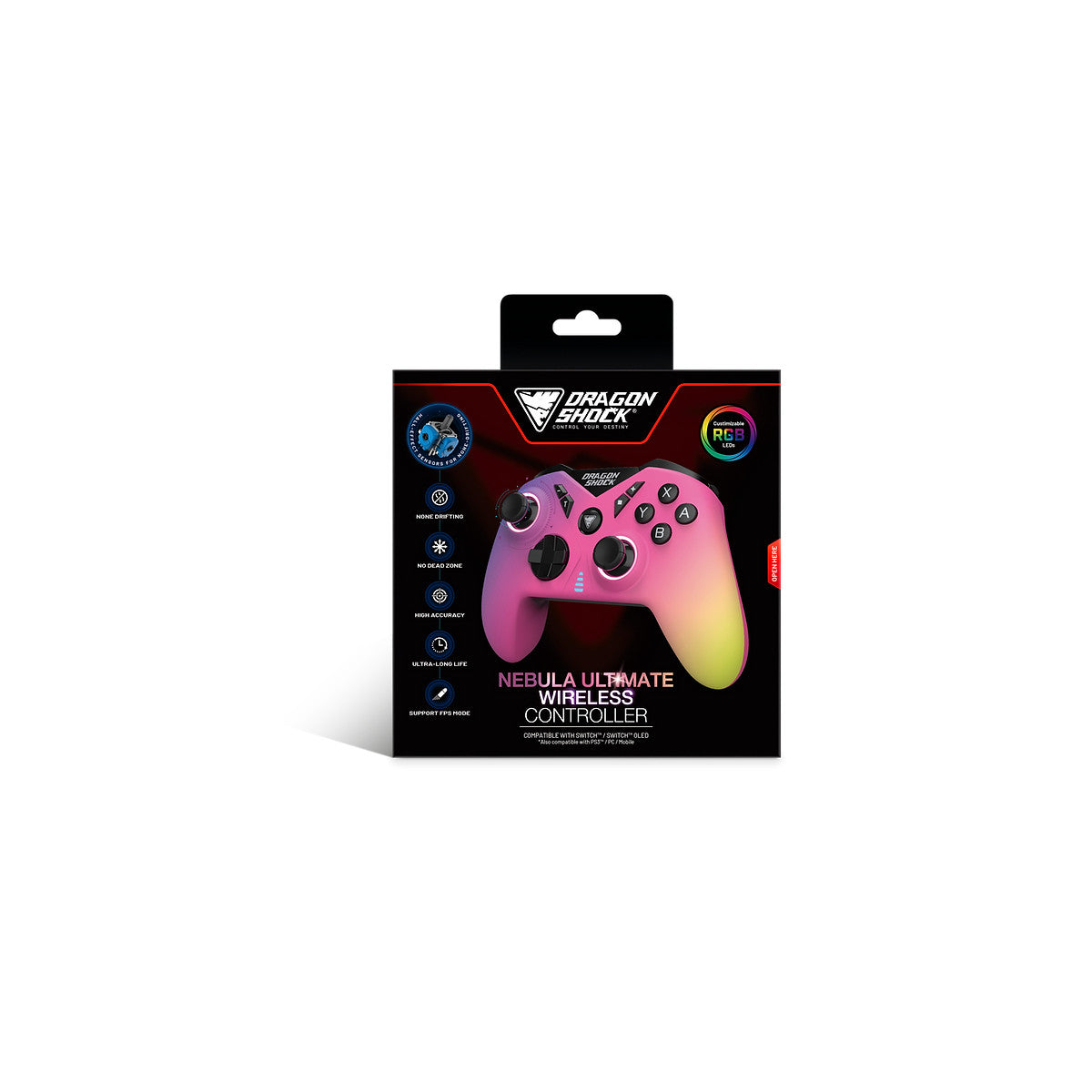 Dragonshock Nebula Ultimate Multicolore Bluetooth Gamepad Nintendo Switch