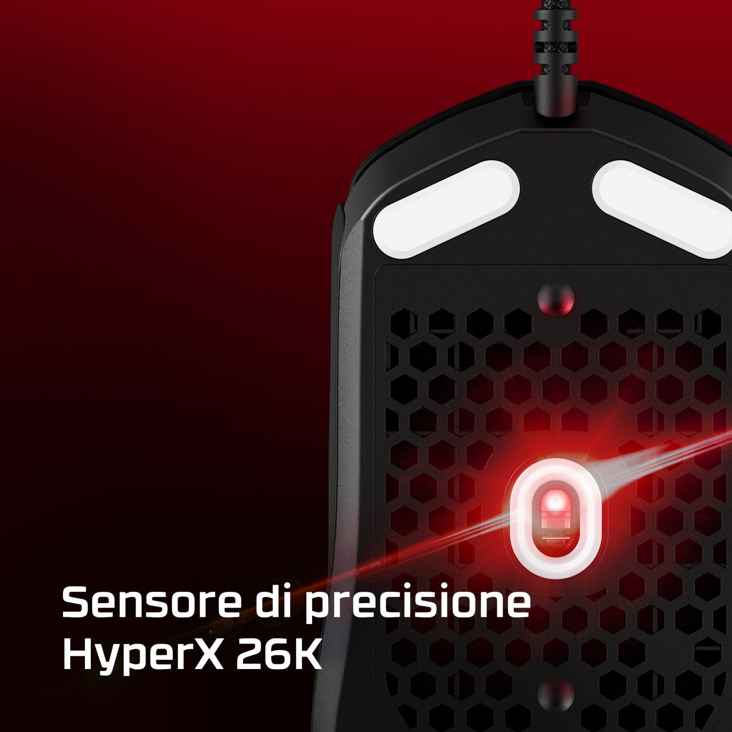 HyperX Pulsefire Haste 2 Mouse da Gaming Nero Black