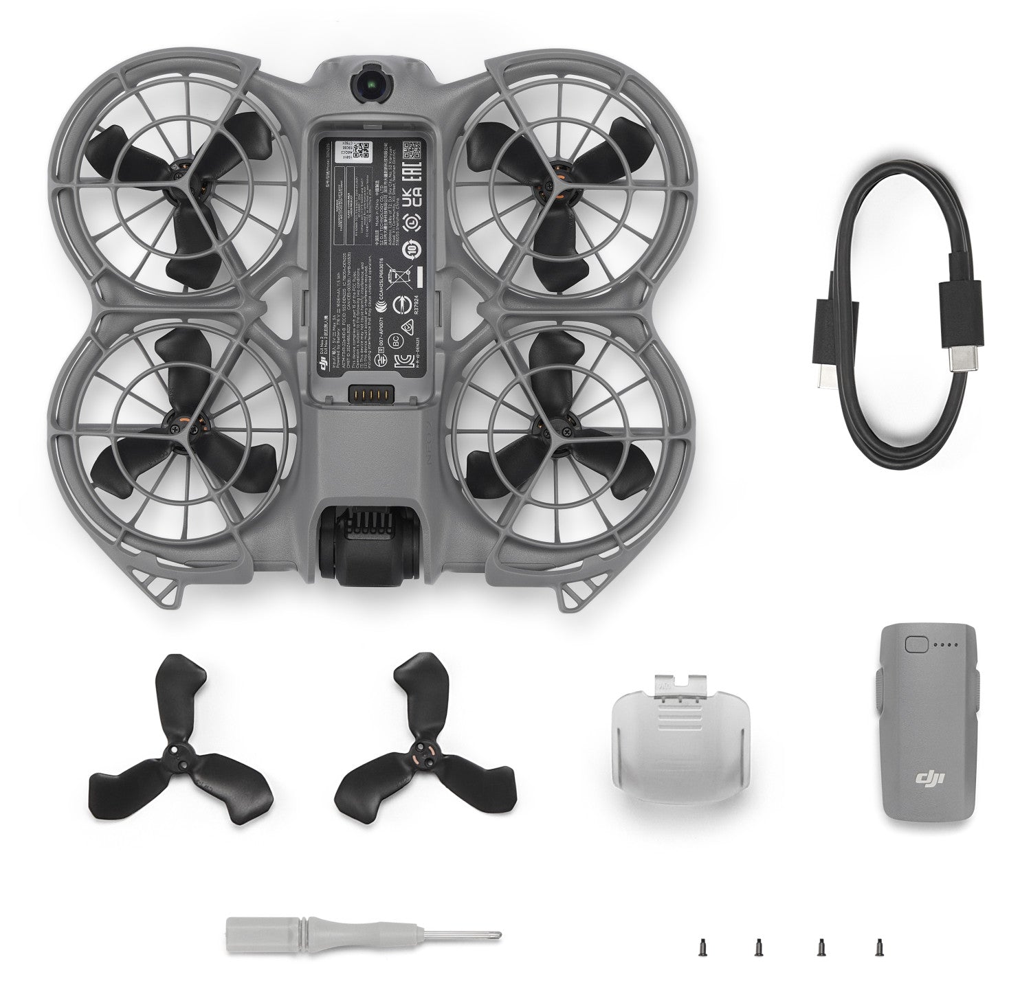 DJI Neo 2 4 rotori Quadrirotore 12 MP 2688 x 1512 Pixel 1606 mAh Nero, Grigio