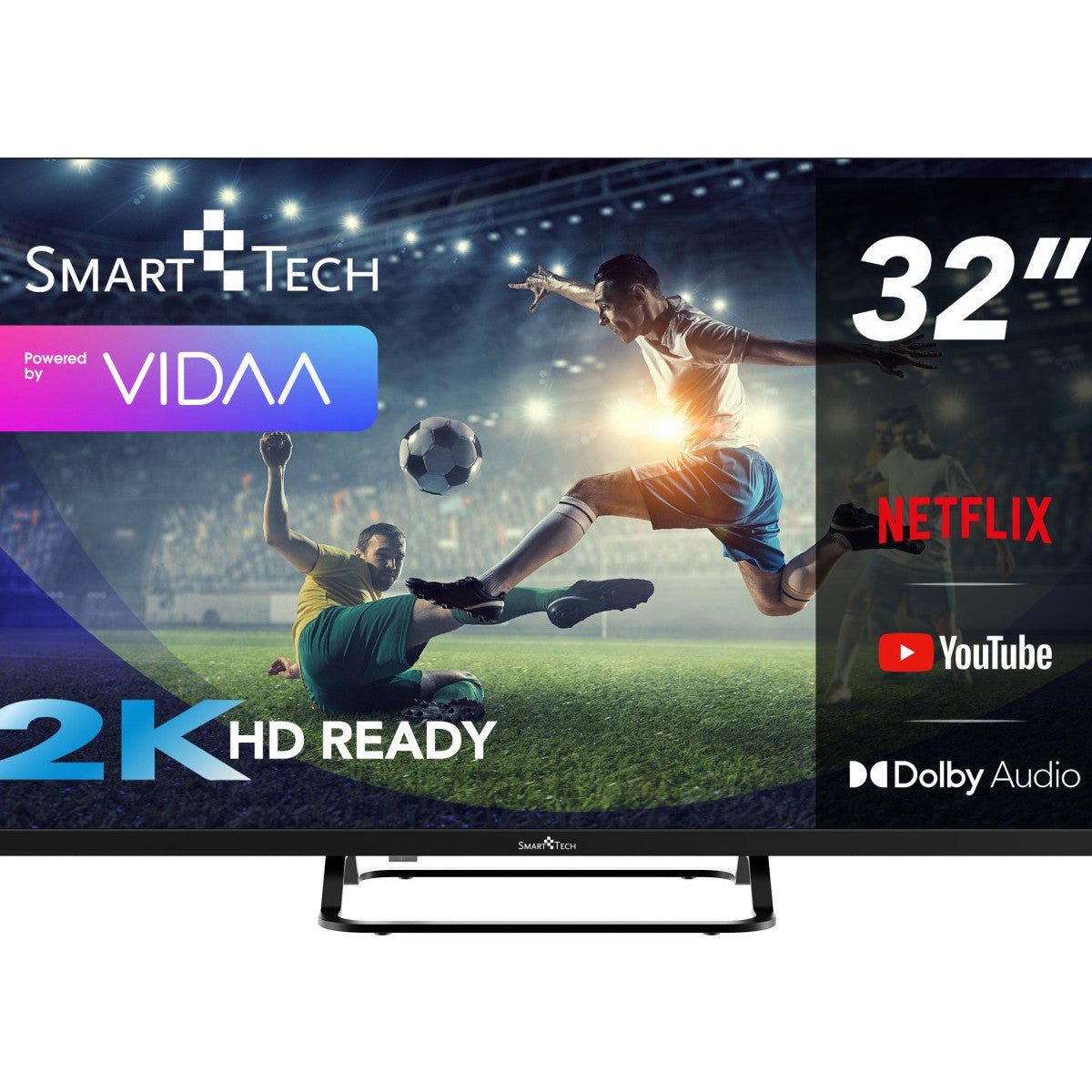 Smart-Tech 32HV02V TV 81,3 cm (32 pollici) HD Smart TV Wi-Fi Nero 180 cd/m²