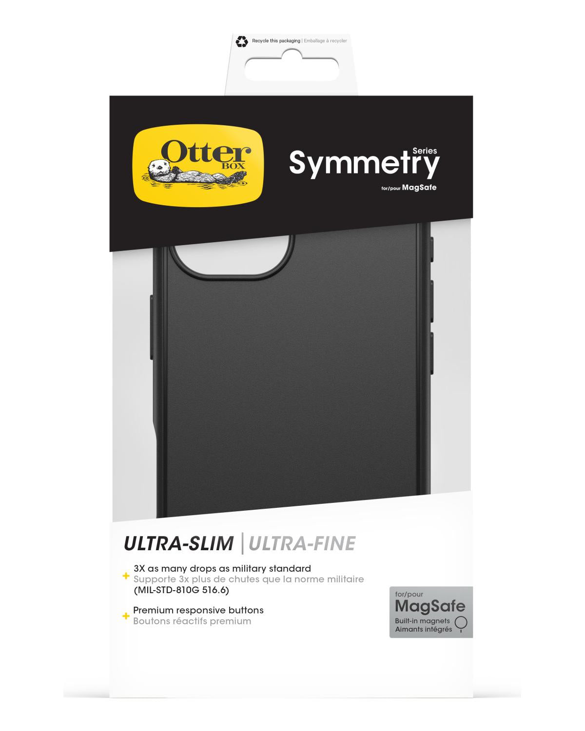OtterBox Symmetry Series per MagSafe per iPhone 16 custodia Nero