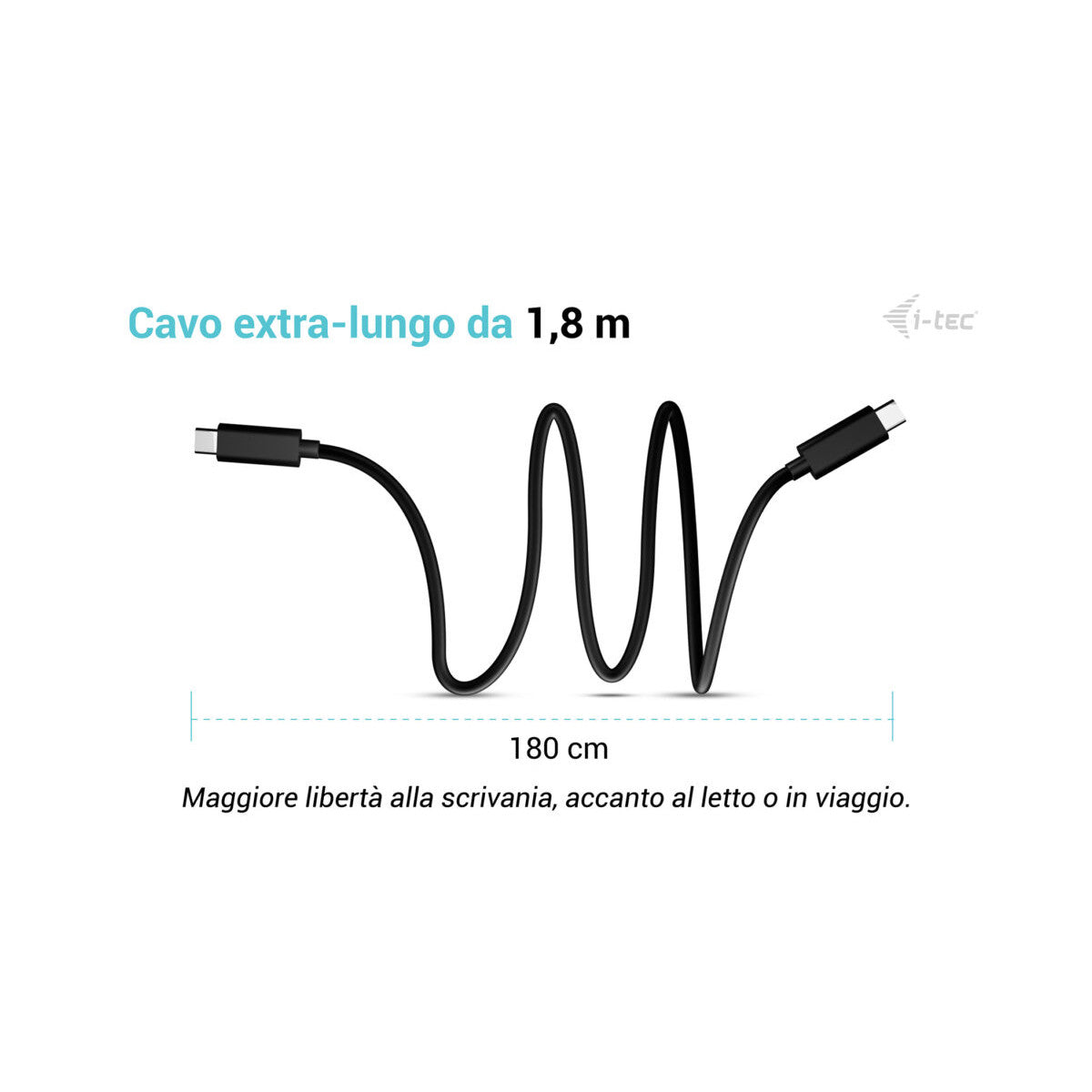 i-tec USB-C Charging Cable 1.8m