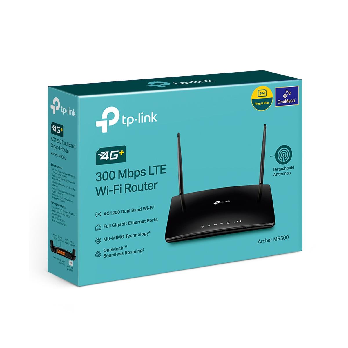 TP-Link Archer MR500 router wireless Gigabit Ethernet Dual-band (2.4 GHz/5 GHz) 4G Nero