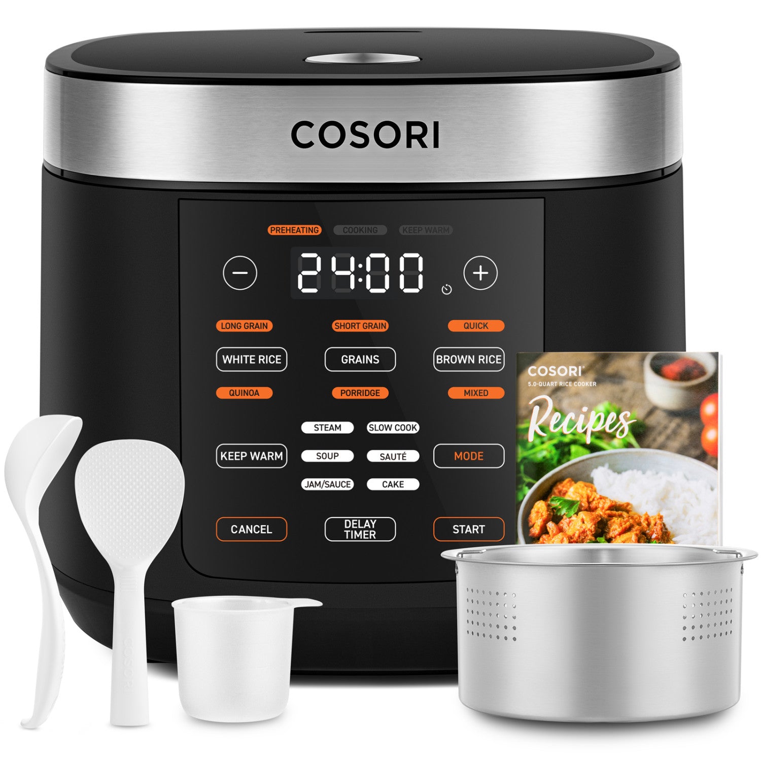 Cosori Cuociriso 5,0 Litri Nero