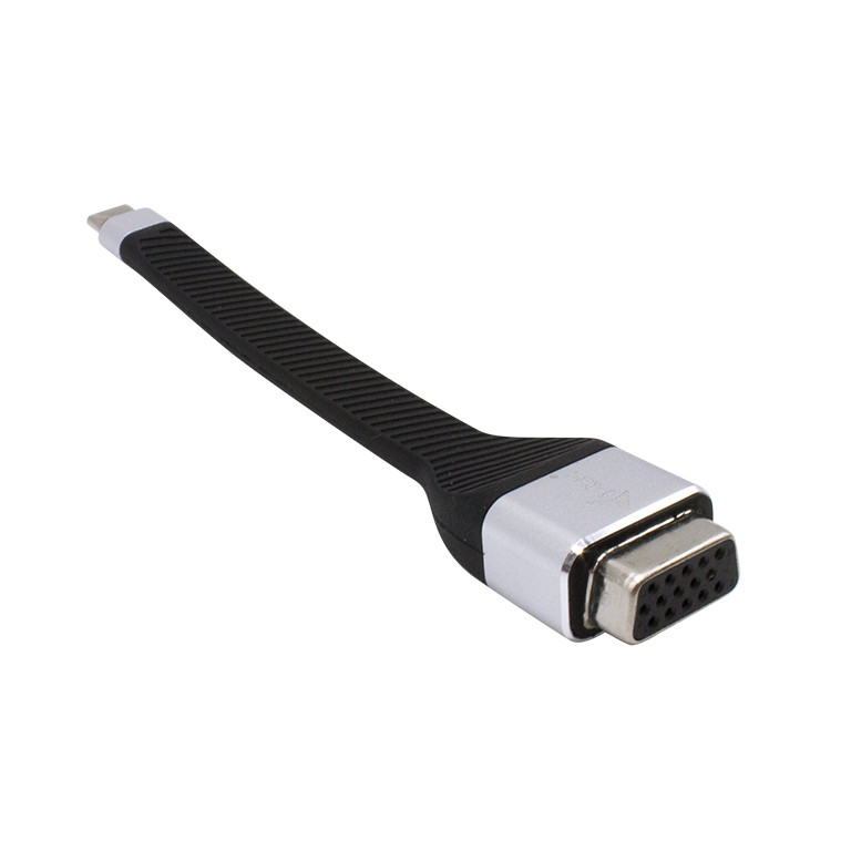 i-tec C31FLATVGA60HZ cavo e adattatore video 0,11 m USB tipo-C VGA (D-Sub) Nero