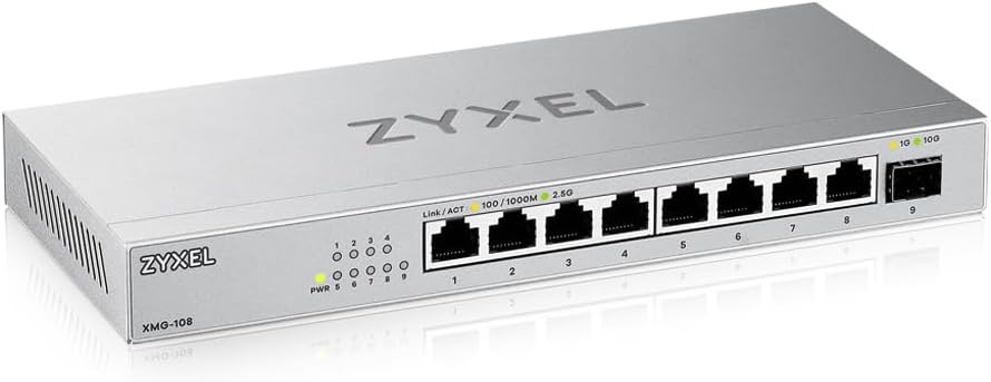 Zyxel XMG-108 Switch di Rete non Gestito 2.5G Ethernet Argento