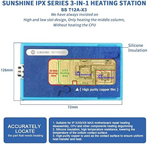 Piattaforma di Preriscaldamento per Saldatura della Scheda Madre Serie Sunshine SS-T12A-X3 per iPhone X Xs Xs Max