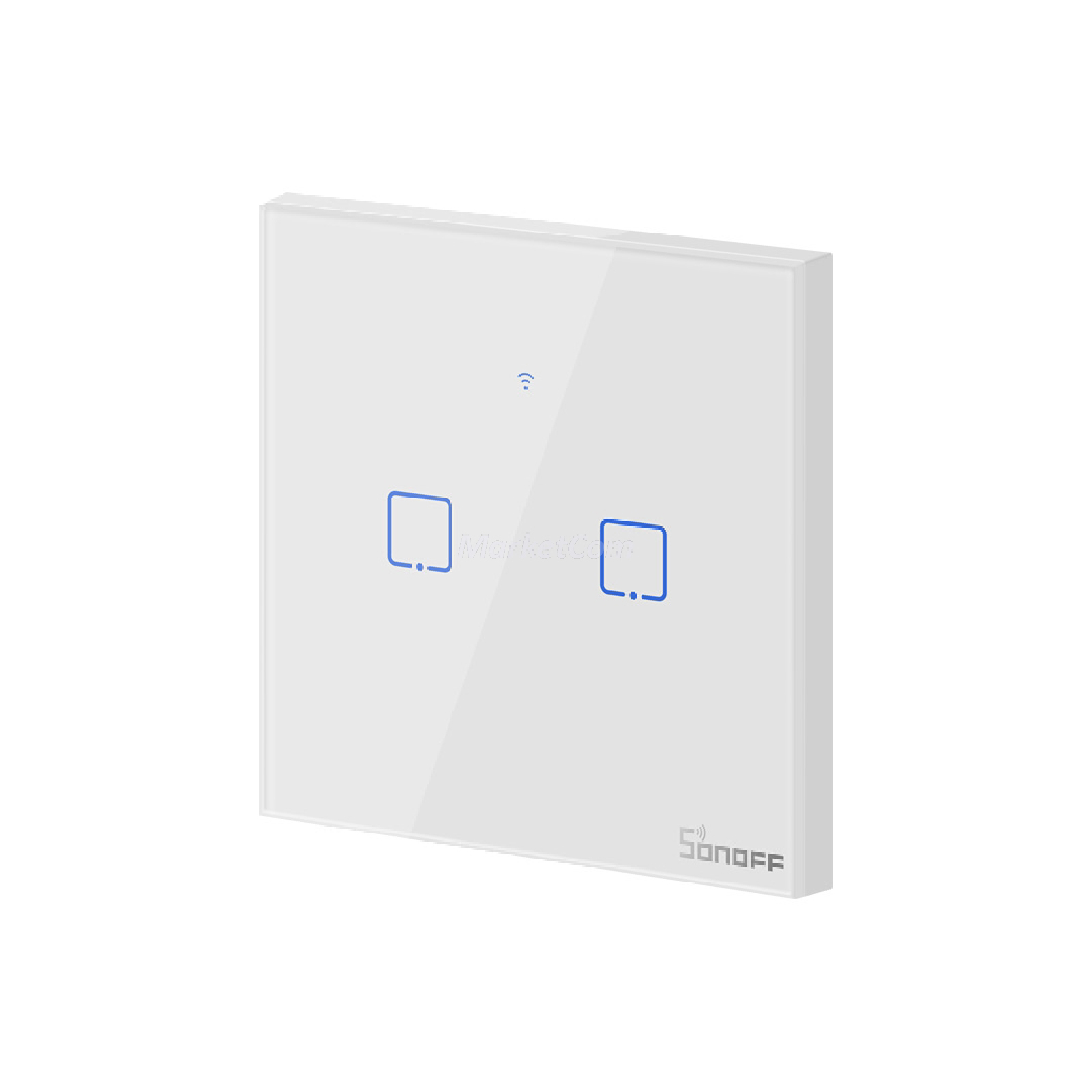Interruttore Smart Sonoff IM190314010 T0EU2C Switch Touch Wi Fi Due Pulsanti Bianco