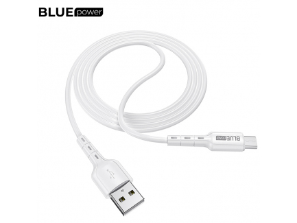 Cavo Dati MicroUSB Cable BLUE Power BMDU01 Novel Bianco