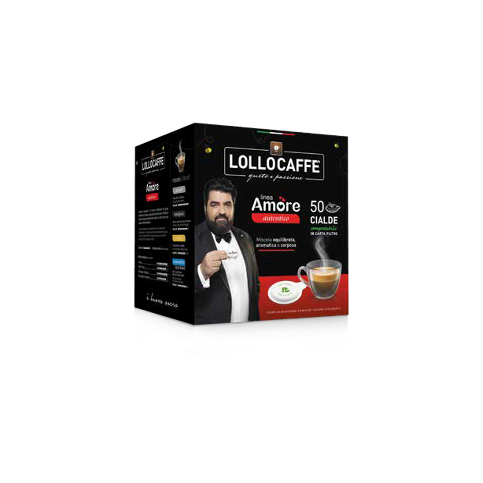 LOLLO CAFFE Box 50 pz Cialda Lollo Autentico LINEA AMORE