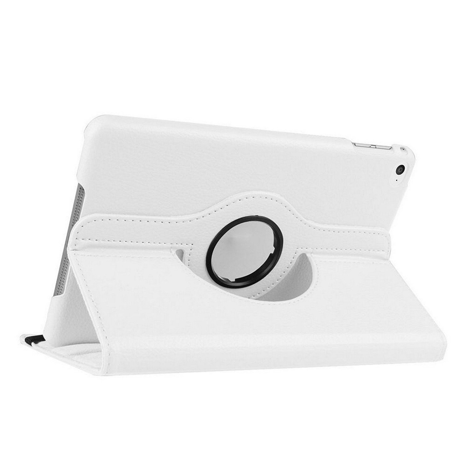 custodia eco PELLE bianca FLIP CASE stand 360° protezione per apple iPad AIR 