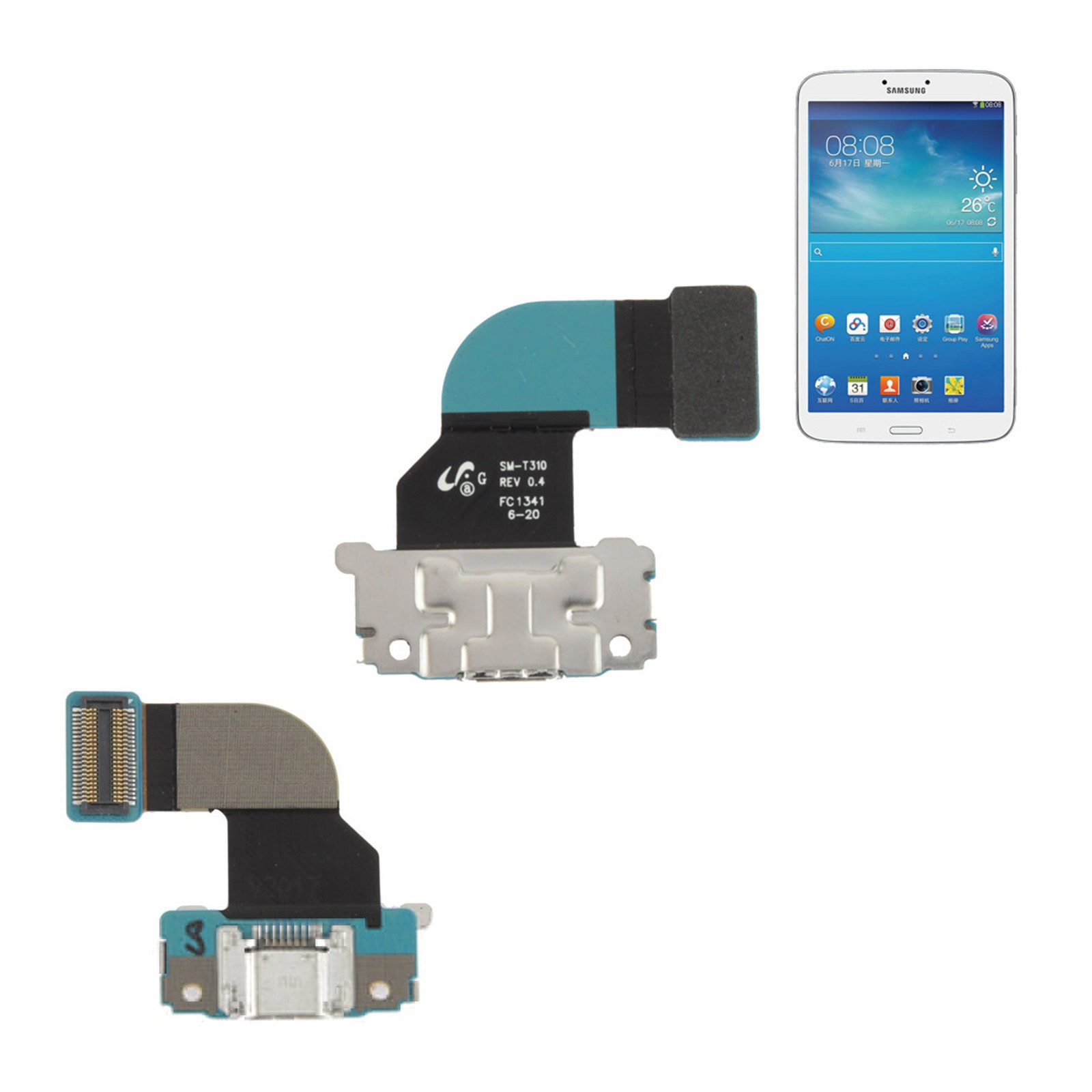 Connettore Carica Ricarica Dock Flex Per Samsung Galaxy Tab 3 8.0 SM-T310