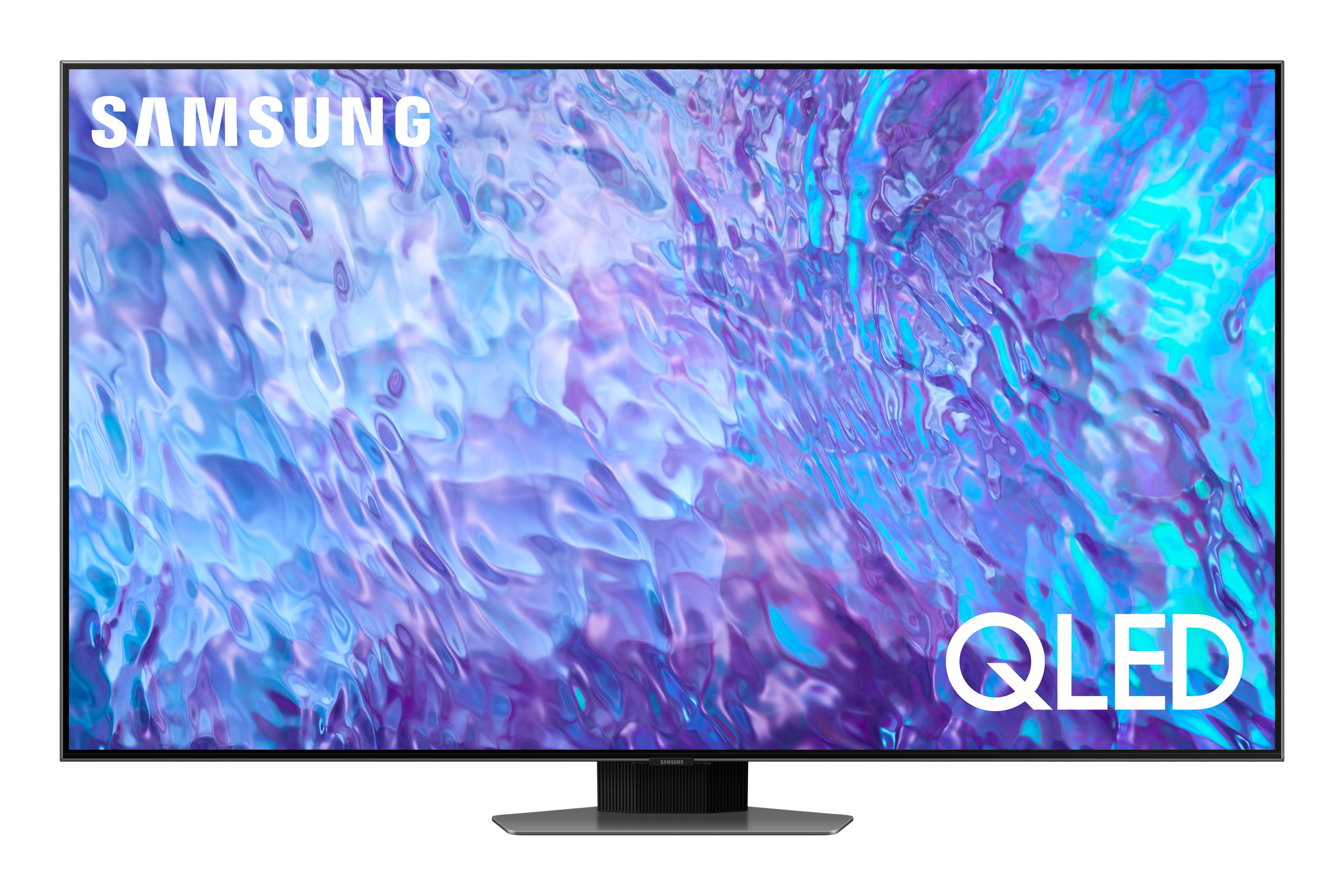 Samsung Series 8 TV QE55Q80CATXZT QLED 4K Smart TV 55 Pollici Processore Neural Quantum 4K Dolby Atmos e OTS Lite Carbon Silver 2023