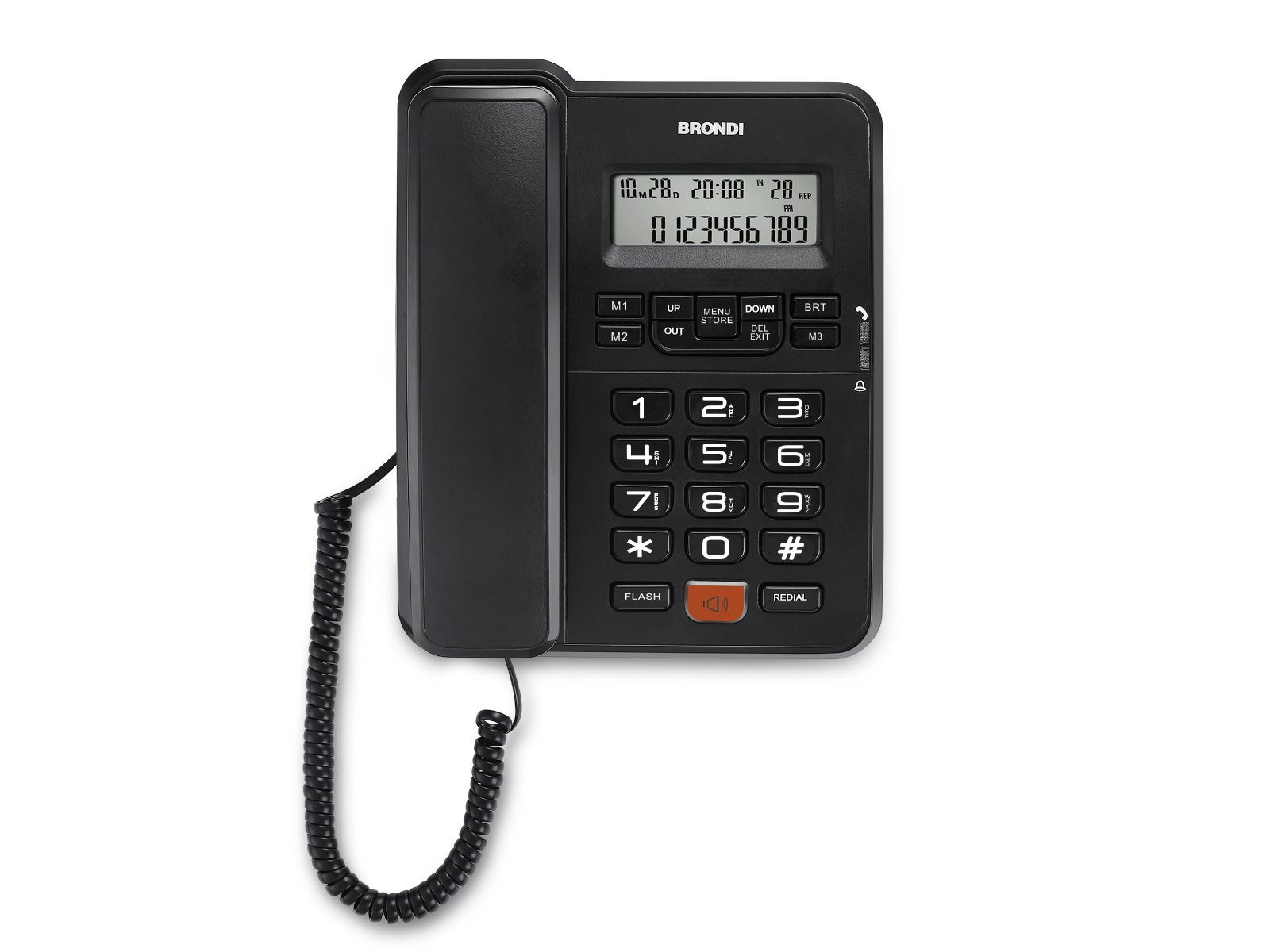 Brondi Office Desk Telefono DECT Nero Identificatore di chiamata