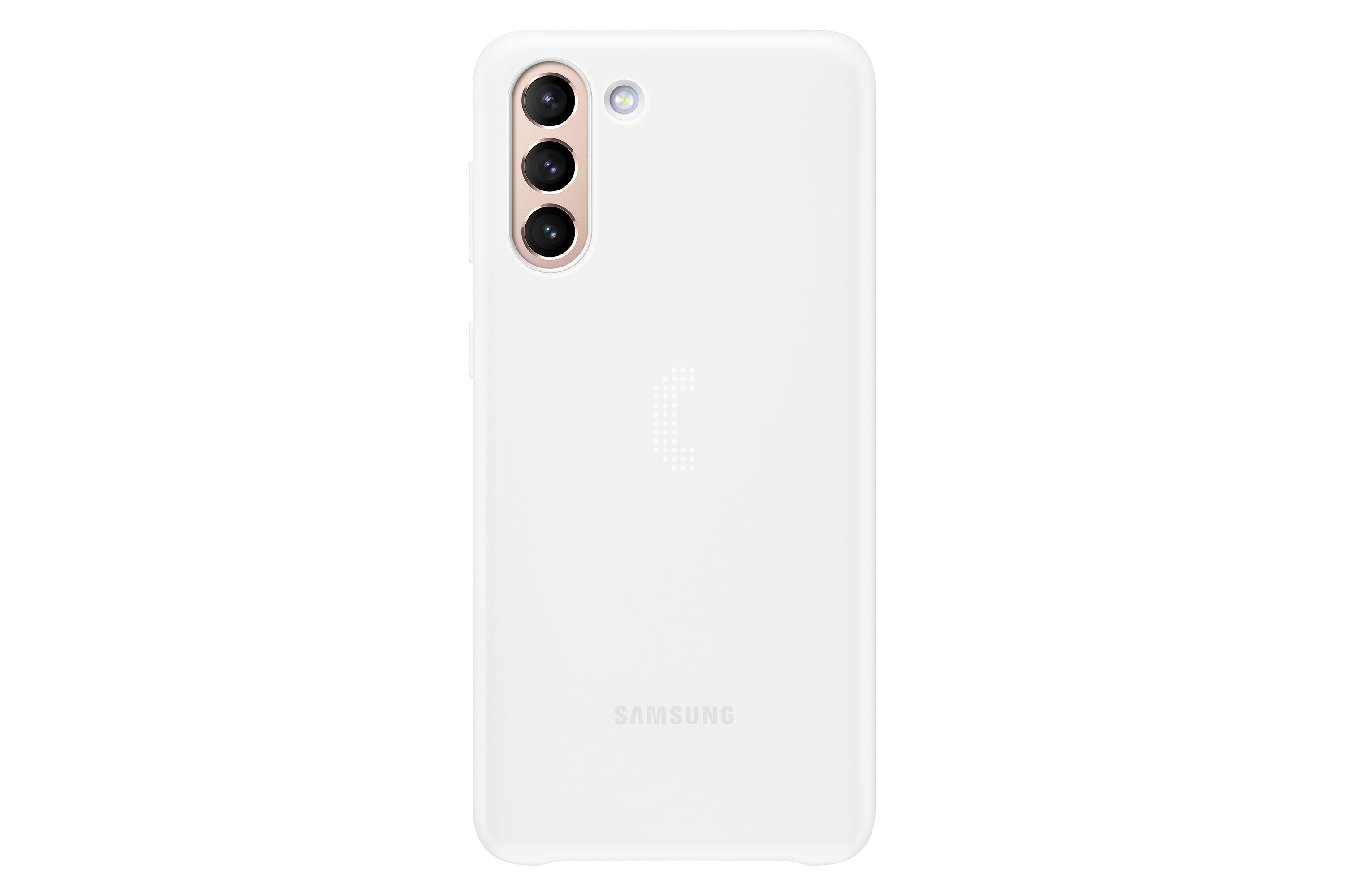 Custodia Led Cover Case Samsung EF-KG996CWEGWW Per Galaxy S21 Plus G996 Bianco Venduto come Grado B