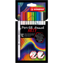 STABILO Pen 68 brush ARTY marcatore Colori assortiti 12 pz