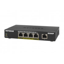NETGEAR GS305Pv2 Non gestito Gigabit Ethernet (10/100/1000) Supporto Power over Ethernet (PoE) Nero