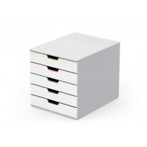Durable VARICOLOR Mix 5 scatola per la conservazione di documenti Plastica Multicolore, Bianco