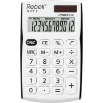 Rebell SHC312 calcolatrice Tasca Calcolatrice di base Nero, Bianco