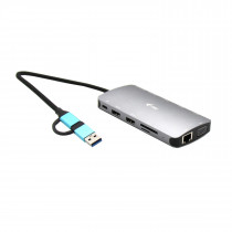 i-tec CANANOTDOCKPD Hub e Docking Station per Laptop Cablato USB Type-A + Type-C Argento