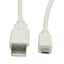 VALUE 11.99.8754 cavo USB 0,8 m USB 2.0 USB A Micro-USB B Bianco