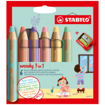 STABILO woody 3 in 1 Colori assortiti 6 pz