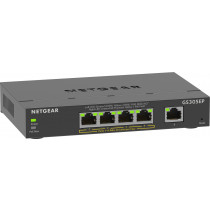 NETGEAR 5-Port Gigabit Ethernet PoE+ Plus Switch (GS305EP) Gestito L2/L3 Gigabit Ethernet (10/100/1000) Supporto Power over Ethernet (PoE) Nero