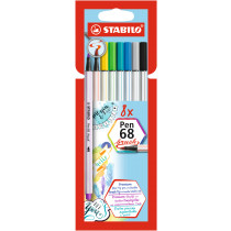 STABILO Pen 68 Brush marcatore Vivido Multicolore 8 pz