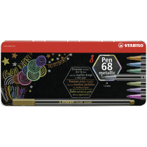 STABILO Pen 68 metallic marcatore Medio Multicolore 8 pz