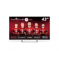 Smart-Tech 43QA20V3 TV 109,2 cm (43") 4K Ultra HD Smart TV Wi-Fi Argento 320 cd/m²