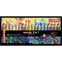 STABILO woody 3 in 1 Multicolore 18 pz