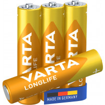 Varta 04103 Batteria Monouso Longlife Batterie AAA Micro LR03 pacco da 4 Multicolore